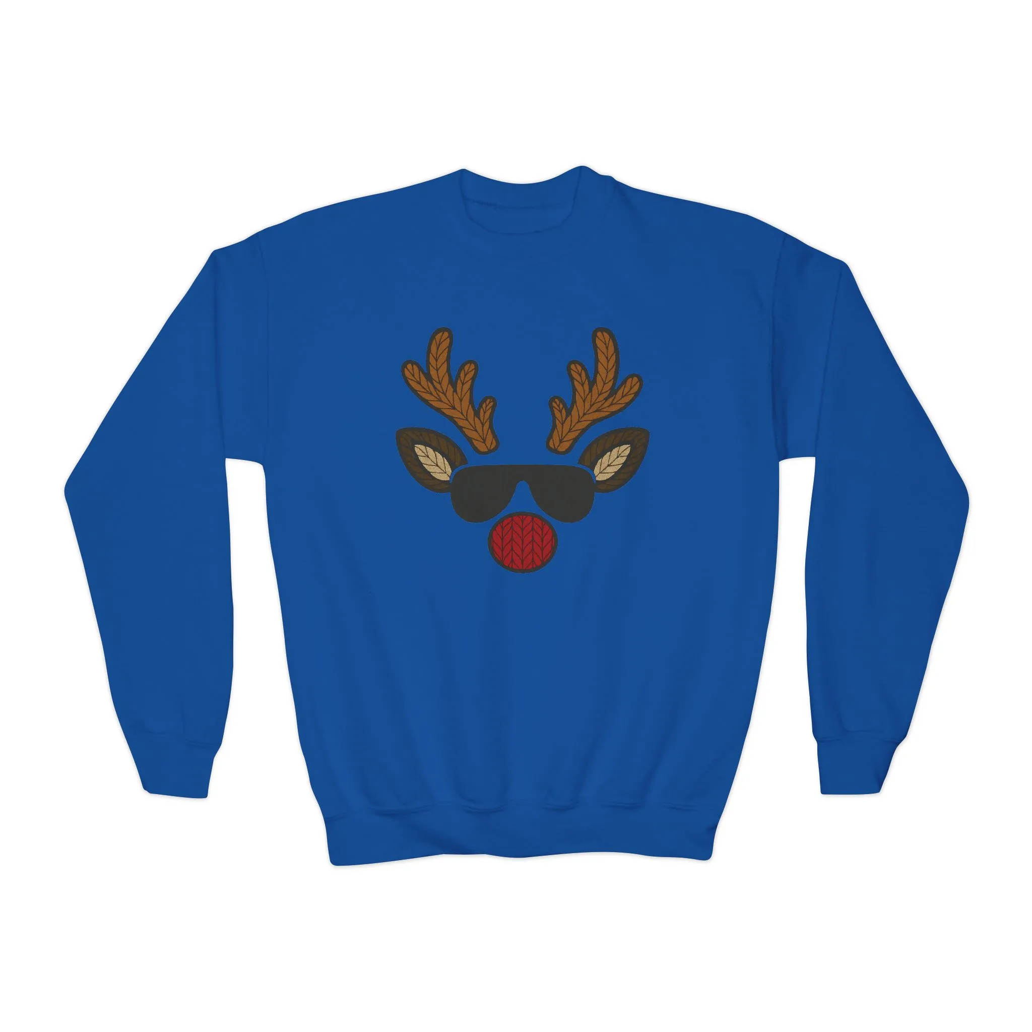 Boys Reindeer Face Christmas Sweatshir,| Knitted Holiday Pullover, Father-Son Matching Outfit - Image 5