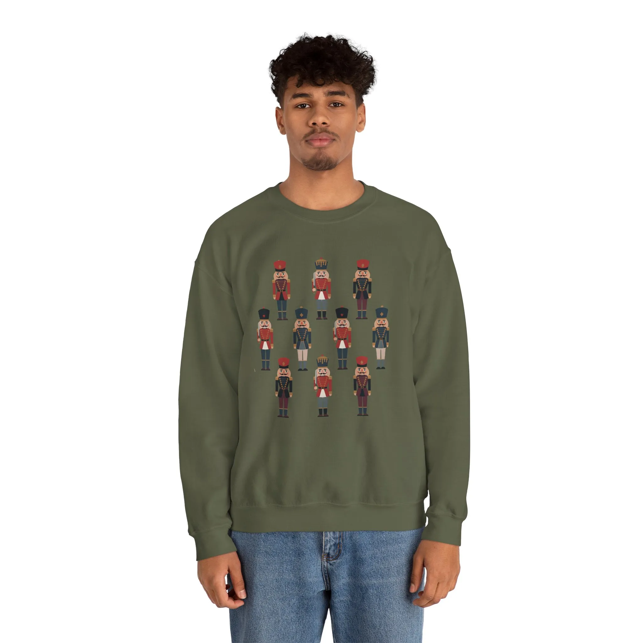 Nutcracker Soldiers Men's Christmas Sweatshirt, Classic Holiday Sweater, Family - Partner Match Outfit - Image 11
