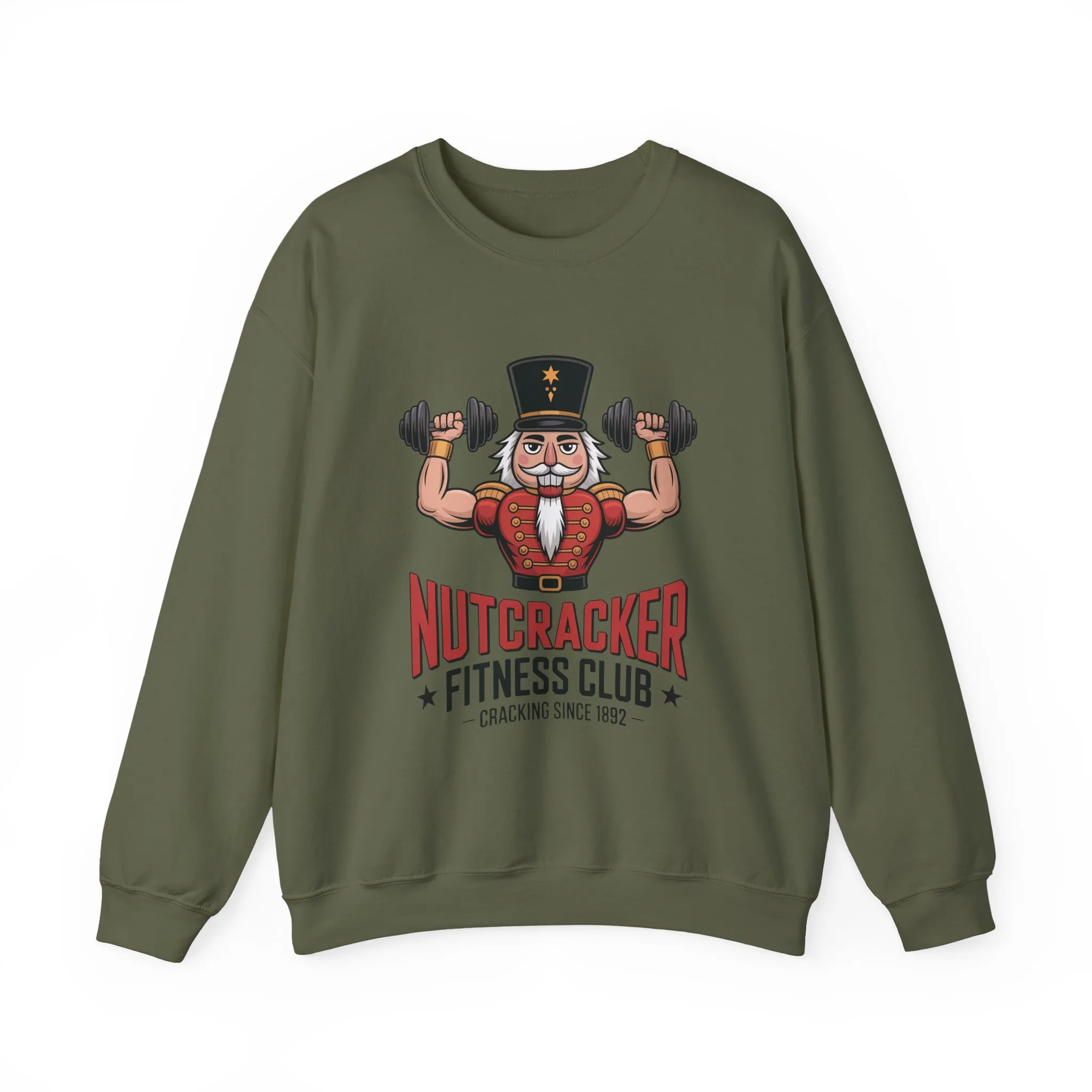 Nutcracker Fitness Club Men's Sweatshirt, Funny Gym Christmas Sweater, Holiday Gift for Him - Image 4