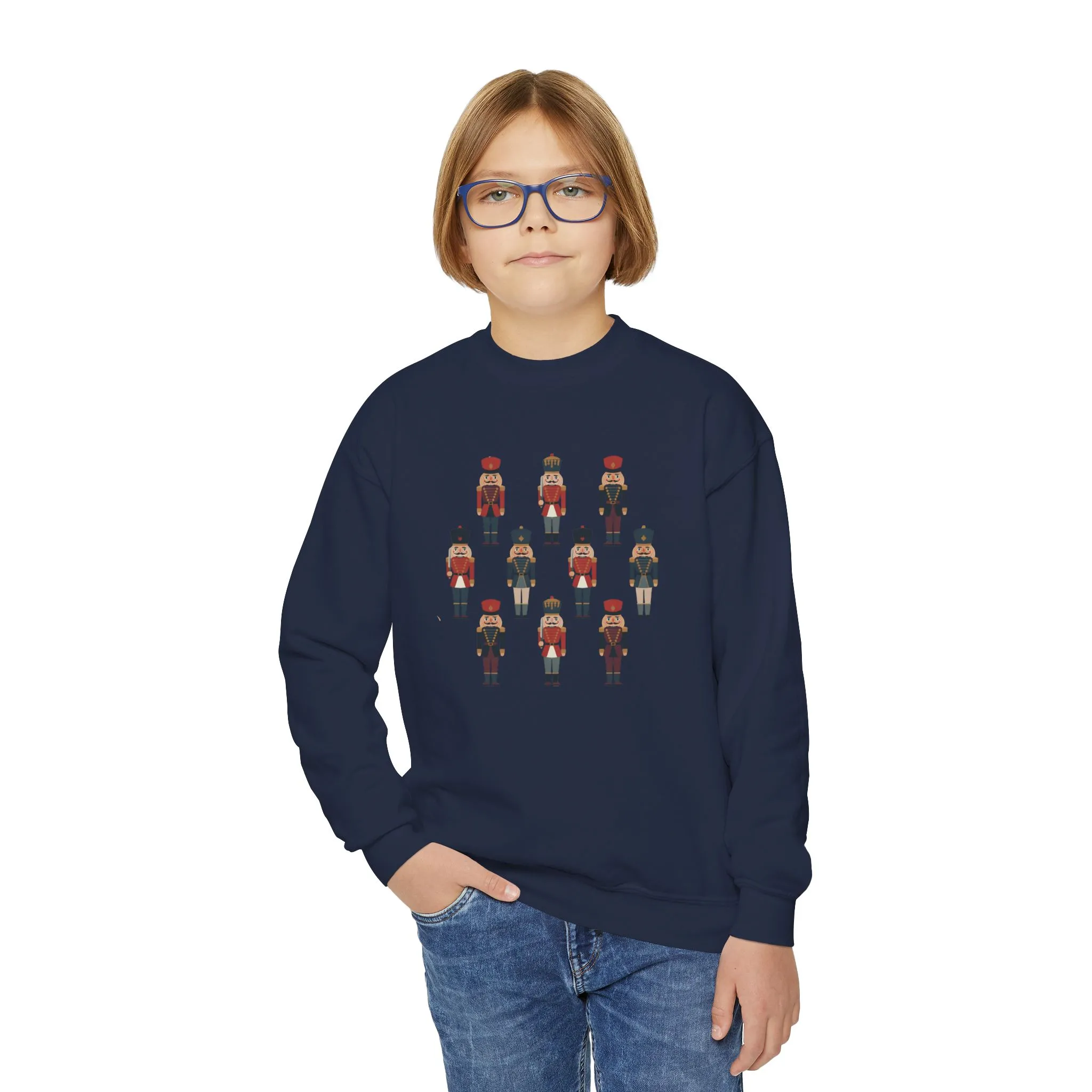 Nutcracker Soldiers Kids Christmas Sweatshirt, Cozy Holiday Sweater for Boys - Girls, Family - Partner Match Outfit - Image 14
