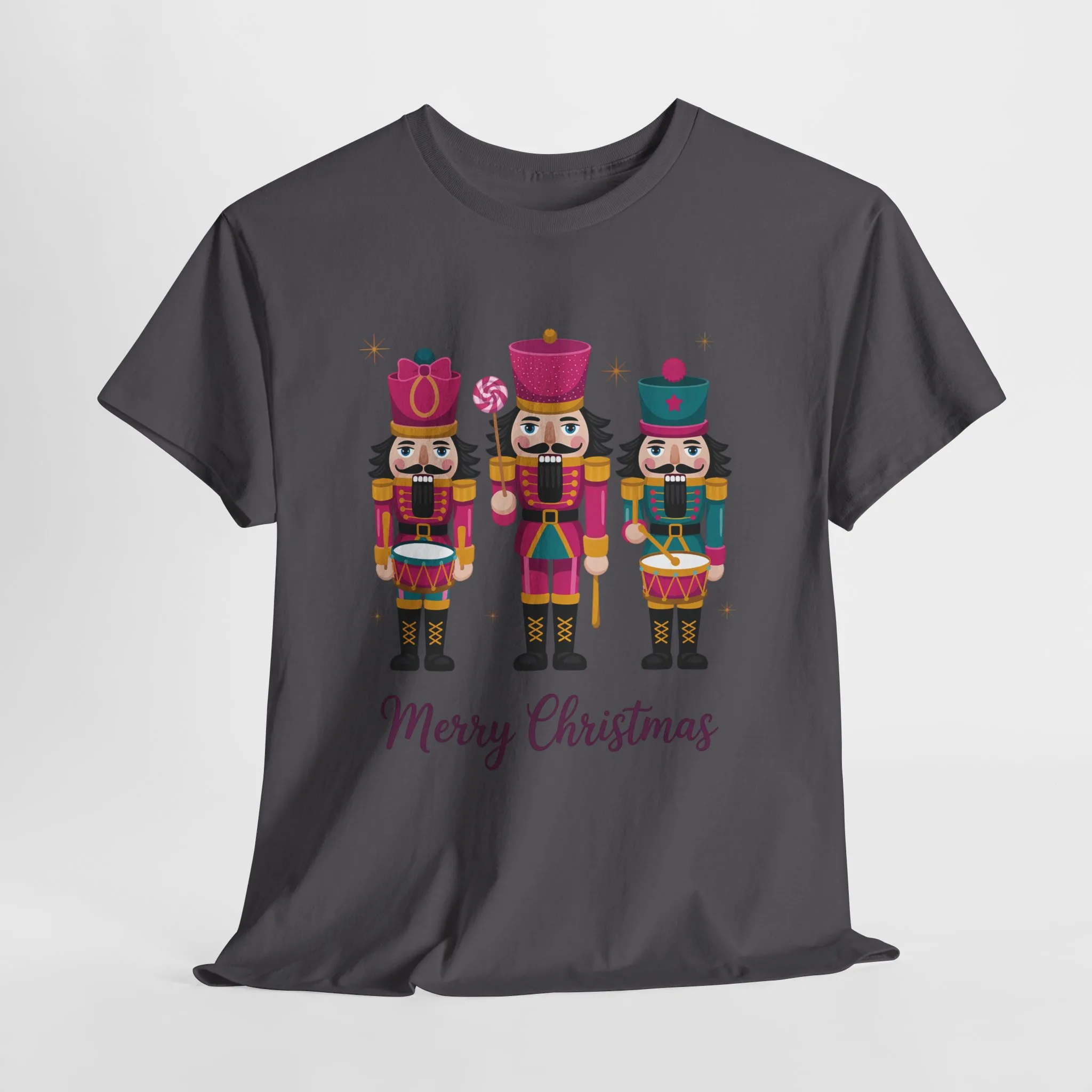 Three Nutcrackers Women's Christmas T-Shirt, Classic Holiday Tee, Mom - Daughter Family Match Christmas Outfit - Image 16