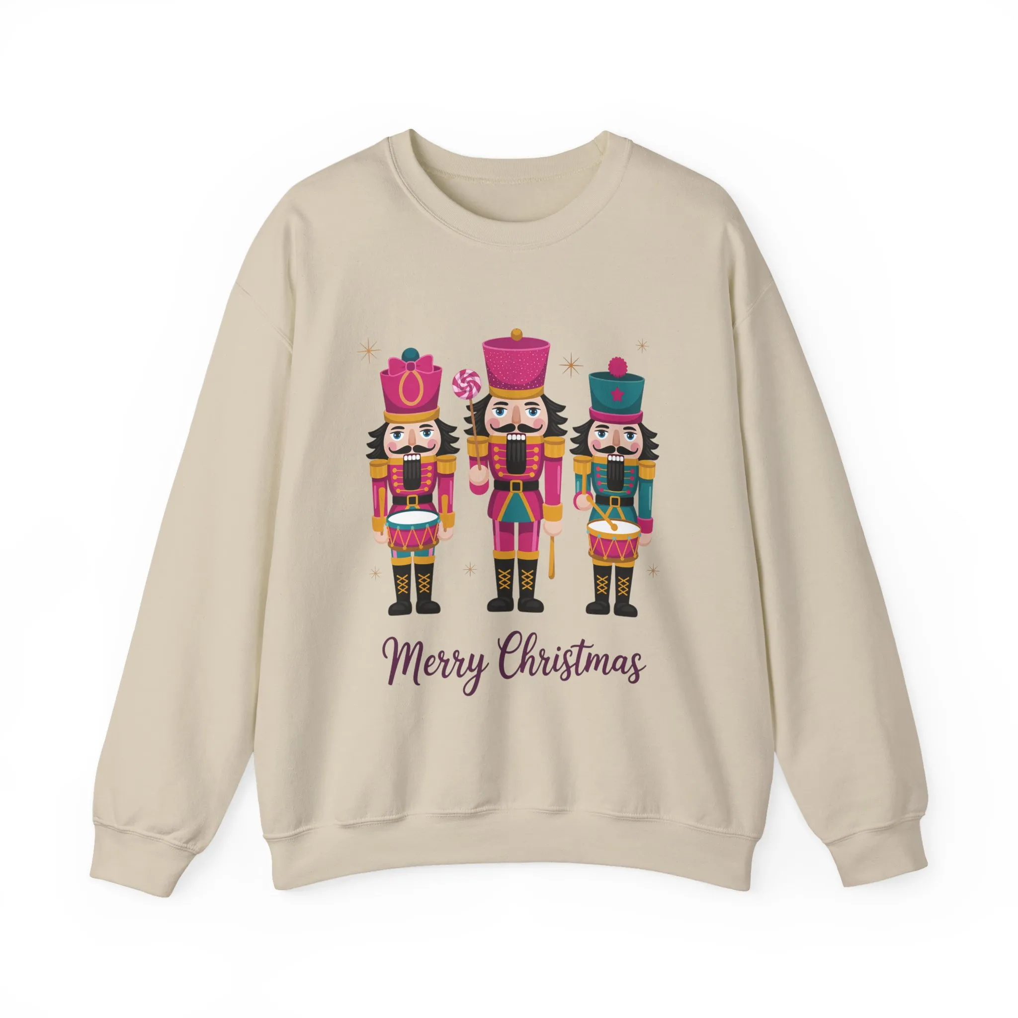 Three Nutcrackers Women's Christmas Sweatshirt, Cozy Holiday Sweater, Mom - Daughter Family Match Christmas Outfit - Image 10